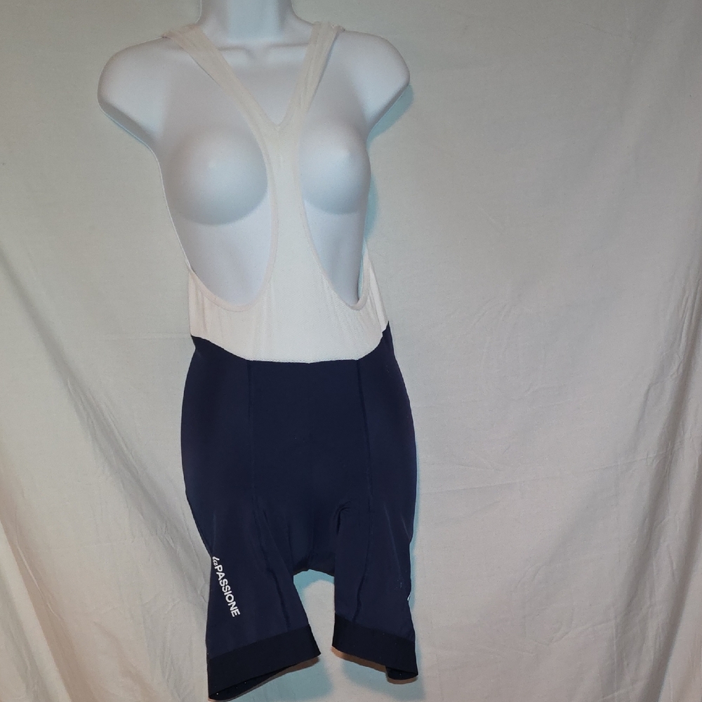 La Passione Women's Navy and White Cycling Bib Shorts